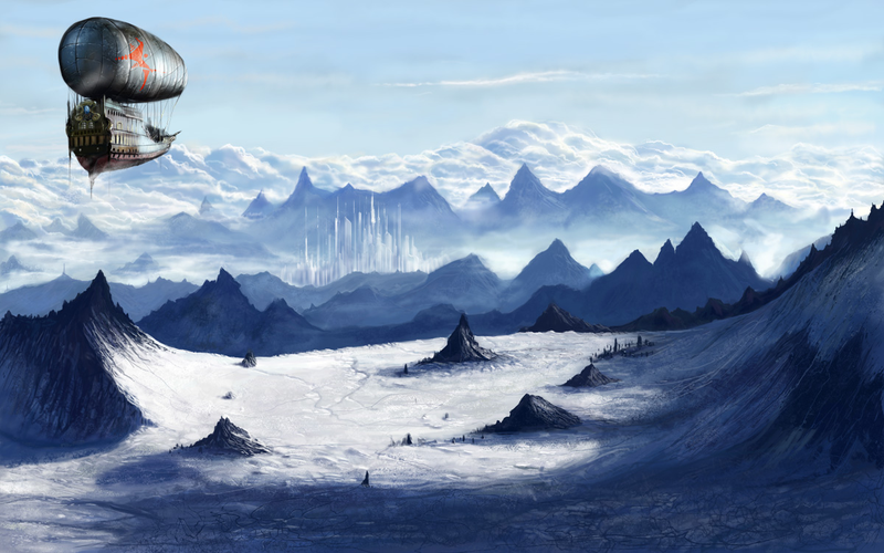 Illustration for article titled These Magical Flying Ship Illustrations Will Be Your New Desktops